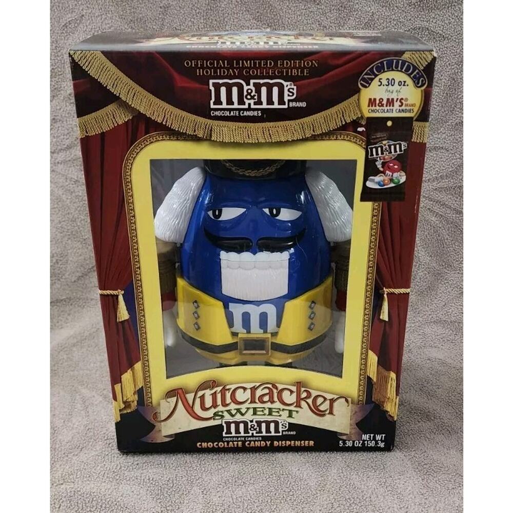 Official M&M Blue Nutcracker Sweet Chocolate Candy Dispenser NEW - SEALED